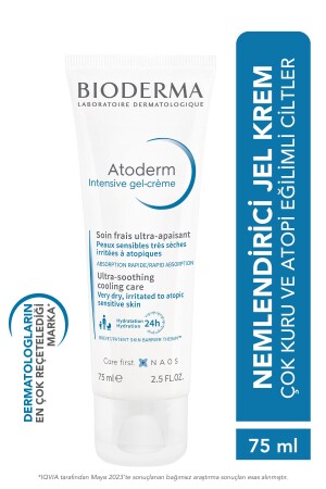 Atoderm Intensive Gel-Creme, sehr trockene, zu Atopie neigende Haut, beruhigende Gel-Creme, Niacinamid, 75 ml, 02656 - 2