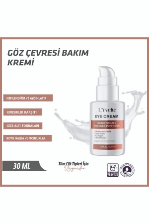 Aufhellende Augenpflegecreme gegen Tränensäcke und Falten für die Augenkontur, 30 ml - 4