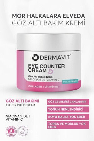 Aufhellende Creme unter den Augen mit intensiver Feuchtigkeitscreme gegen Tränensäcke und Augenringe, 50 ml - 3