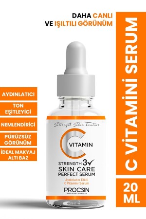 Aufhellendes und tonisausgleichendes Pflegeserum mit Vitamin C, 20 ml - 1