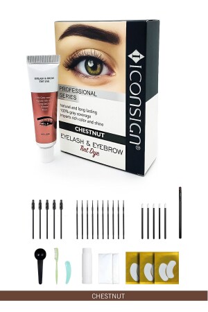 ® Augenbrauen- und Wimpernfärbeset (30 ml) – Kastanie (Kastanie) - 1