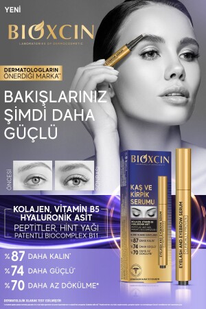 Augenbrauen-Wimpernserum – Kollagen, Hyaluronsäure, Rizinusöl, Keratinpeptide, B5, Biokomplex B11 - 12