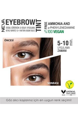 Augenbrauenfärbeset (vegan) 3 NATURAL BROWN – Natürliches Braun - 4