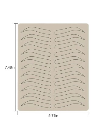 Augenbrauenschablone aus gepudertem Microblading-Latex (1 Stück) - 2