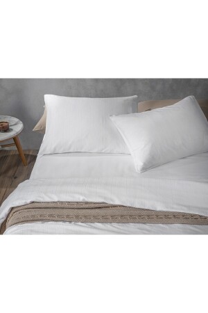 Aurora Silky Touch Çift Kişilik Nevresim Takımı 200x220 Cm Beyaz TYC00600548408 - 7