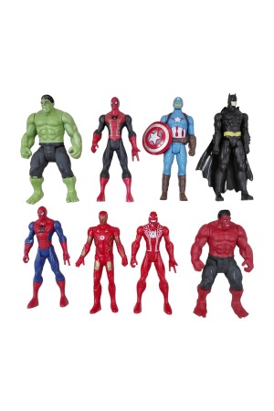 Avengers 8-teiliges Figurenspielzeug Spider-Man Hulk Captain America Batman Iron Man Venom - 3