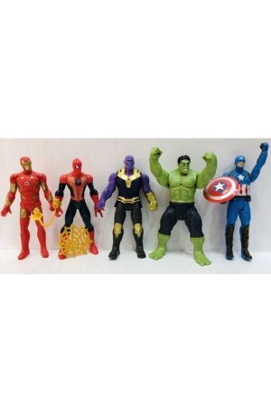 Avengers Thanos – Hulk – Captain America – Spider-Man – Iron-Man 5-teiliges Superhelden-Spielset PRA-5205229-7518 - 3