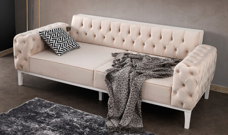 Avşa Creme Sofa - 3