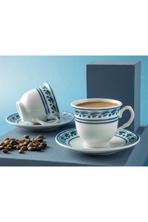 Axis Porzellan 4-teiliges Kaffeetassen-Set für 2 Personen 80 ml Dunkelblau 10035828 - 4