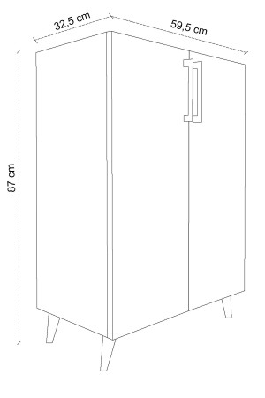 Ayakkabılık 4 Bölmeli Ayakkabılık Çok Amaçlı Dolap - 6