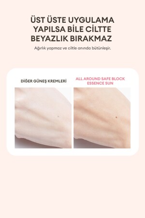 Aydınlatıcı Nemlendirici Güneş Kremi 50ml All Around Safe Block Essence Sun EX SPF45-PA-- - 6