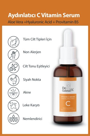 Aydınlatıcı Vitamin C Ve Koyu Leke Karşıtı Niacinamide & Arbutin Ikili Bakım Serum Seti (50 ML) - 5