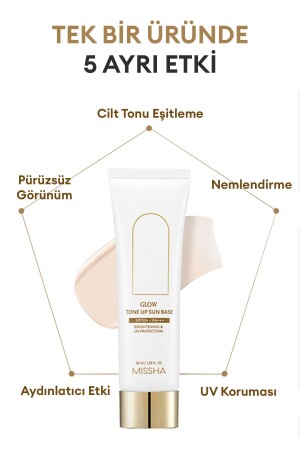 Aydınlık Ve Işıltılı Görünüm Sunan Güneş Koruyucu Makyaj Bazı-Glow Sun Base SPF50- -PA-- - 2