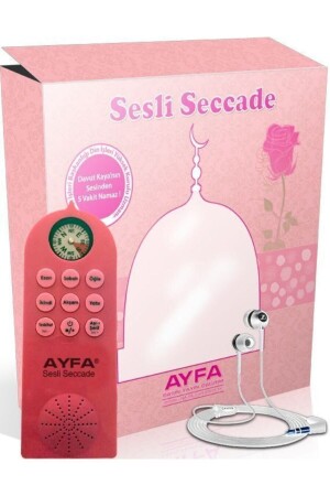 Ayfa Sesli Seccade Namaz Kılmayı Öğreten Pusulalı Seccade (mavi-pembe) - 7