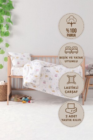 Baby 100 % Baumwolle Dream Sweet Baby Bettbezug-Set – Rosa - 2