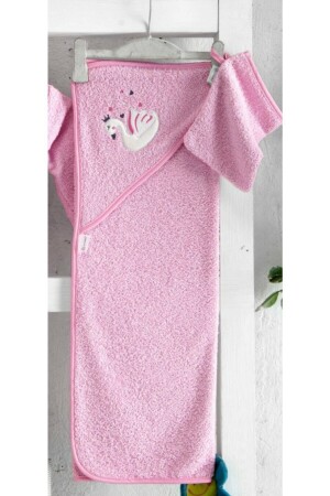 Baby-Bademantel-Set Rosa Baby-Bademantel-Set aus 100 % Baumwolle - 4