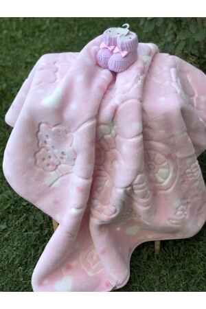 Baby Embos Babydecke mit Booties, Geschenk 8179 - 3