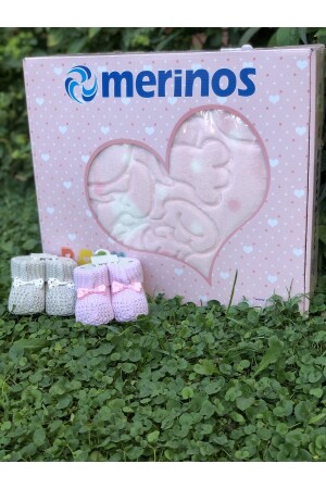 Baby Embos Babydecke mit Booties, Geschenk 8179 - 6