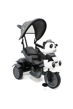 Baby Hope 127 Little Panda Ebeveyn Kontrollü Tenteli Müzikli Tricycle Üç Teker Bisiklet Gri AILEBBH127YSBYZ - 1