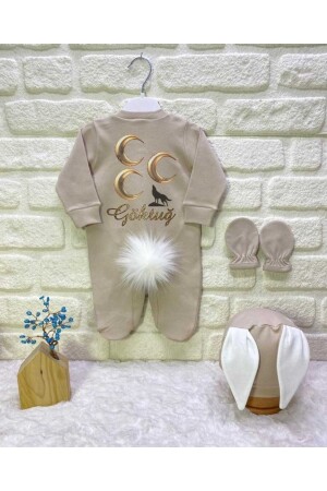 Baby-Jungen-Hasen-Overall-Set, individuell gestaltetes Krankenhaus-Entlassungsset mit Namen, Geschenkset 5756565656564 - 1