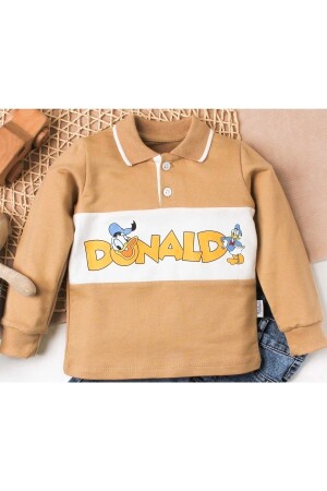 Baby-Jungen-Hemd, kurzärmelig, Hose, Doppelset, Donald-Druck, Ente, 100 % Baumwolle, 35050 - 4