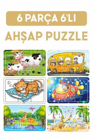 Baby Puzzle 6 Parça 6 Adet Puzzle Seti-2 - 3