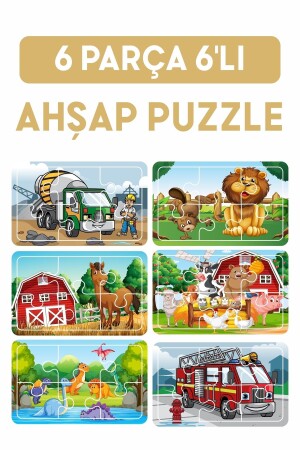 Baby Puzzle 6 Parça 6 Adet Puzzle Seti-3 - 3