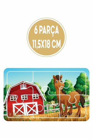 Baby Puzzle 6 Parça 6 Adet Puzzle Seti-3 - 5