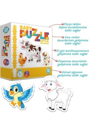 Baby Puzzle Çiftlik Hayvanları PRA-2146656-6810 - 5