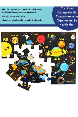 Baby Puzzle Dev Gezegenler Puzzle | Jumbo Yer Puzzle | Eğitici Solar Sistem 24 Parça Gezegen 03 - 5