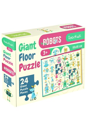 Baby Puzzle Dev Robotlar Puzzle | Jumbo Yer Puzzle | Robots 24 Parça - 2