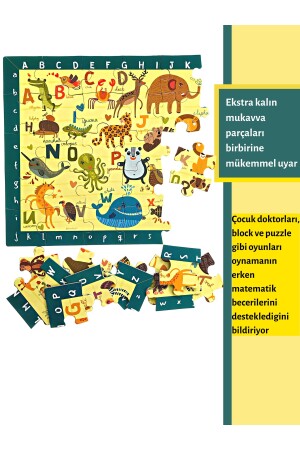 Baby Puzzle Hayvanlar Ingilizce Alfabe Ara Bul Yer Puzzle | Eğitici Puzzle 35 Parça Alphabet - 4