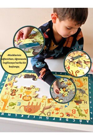 Baby Puzzle Hayvanlar Ingilizce Alfabe Ara Bul Yer Puzzle | Eğitici Puzzle 35 Parça Alphabet - 5