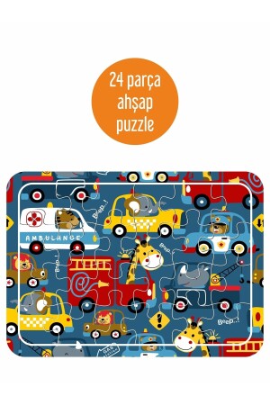 Baby Taşıtlar 24 Parça Ahşap Puzzle - 2