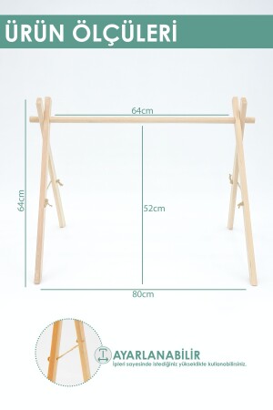 Baby-Trainingsgeräte aus Holz, Spielplatz, Aktivitätsgeräte aus Holz, Naturserie (SPIELZEUG NICHT ENTHALTEN) ZG949 - 5