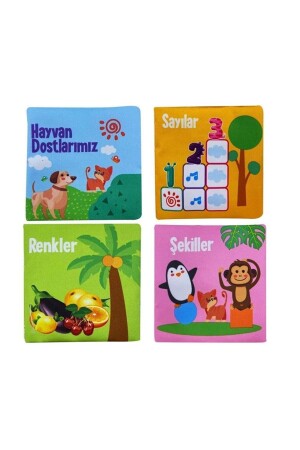 Babycim Baby's First Book Set Raschelstoffbuch 4 Typen BIRLIK-5049 - 1