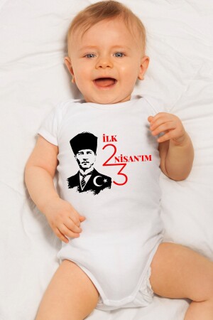 Babykleidung Bodysuit - Baby Bodysuit Mein erster 23. April ist Atatürk -zıbınn003 - 1