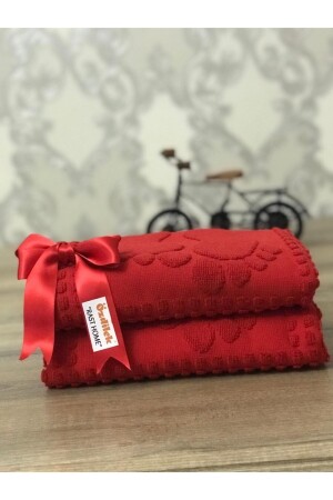 Bade-Fußhandtuch 2er-Set (Rot) 336638 - 2