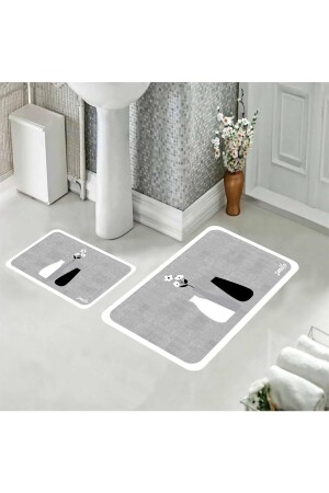 Badematte – rutschfeste Unterseite – Blumenmuster – Toilettengarnitur – dekorative Matte – Geschenk – Mitgiftartikel - 6