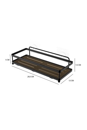 Badezimmer-Duschregal in Holzoptik mit Haken 03TXN182 - 5