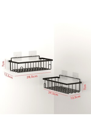 Badezimmer-Duschregal mit 2 Haken 03TXN183 - 5