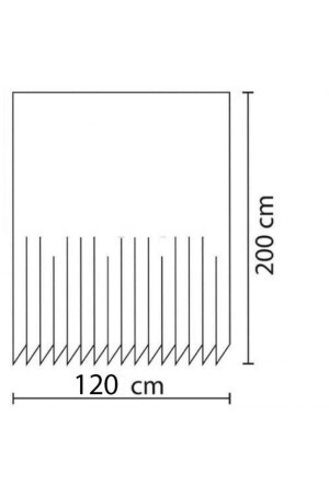 Badezimmervorhang 1x120x200 Einzelflügel-Duschvorhang mit Ring Geschenk 6710 BAPJAC6710ST120 - 7