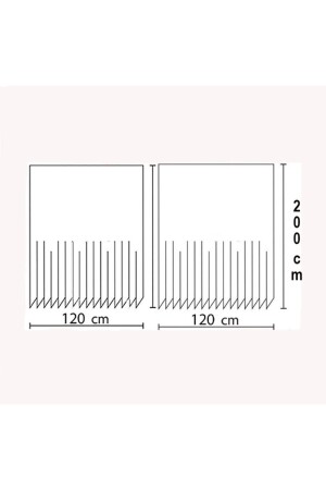 Badezimmervorhang 2x120x200 Doppelflügeliger schwarzer Duschvorhang mit Ring Geschenk 0010 BAPJAC0010SIY - 6