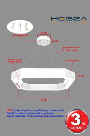 Bagel ( Beyaz Kasa, Beyaz Işık ) Ledli Modern Led Avize, Salon, Mutfak, Antre, Hol, Masa, Sarkıt Bagel Beyaz 6500K - 5