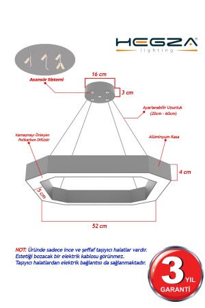 Bagel (graues Gehäuse, gelbes Licht) Moderner LED-Kronleuchter mit LED, Wohnzimmer, Küche, Eingang, Flur, Tisch, Hängelampe Hegza Bagel Grey 3000K - 6