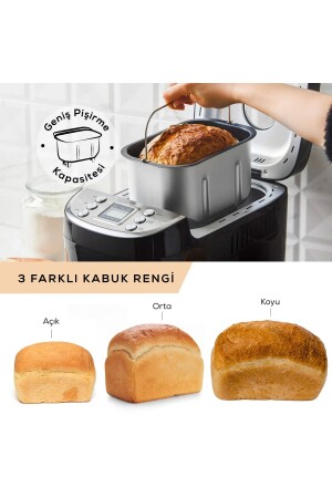 Bake XL Yoğurma- Reçel- Yoğurt- Ekmek Yapma Makinesi Inox- 1500 G- 45 Farklı Tarifli Kitapçık - 5