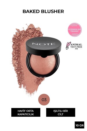 Baked Allık 03 Oriental Pink Işıltılı Highlighter - 2