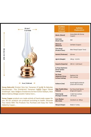 Bakır Gaz Lambası - 5