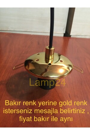 Bali Serisi 7’li Modern Sarkıt Avize - Bakır Renk Kaplama Ve Bal Renk Camlı TRK-GLOPBKR - 10