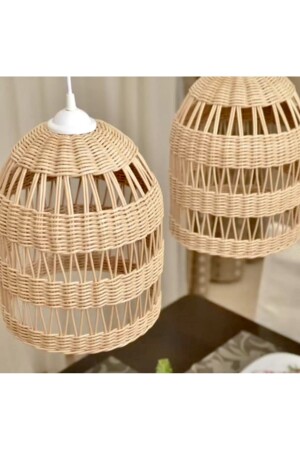 Bambu, Rattan, Hasır Avize, Trend Modern Natural Avize 30x40 (adet Fiyatı) T2508675 - 2